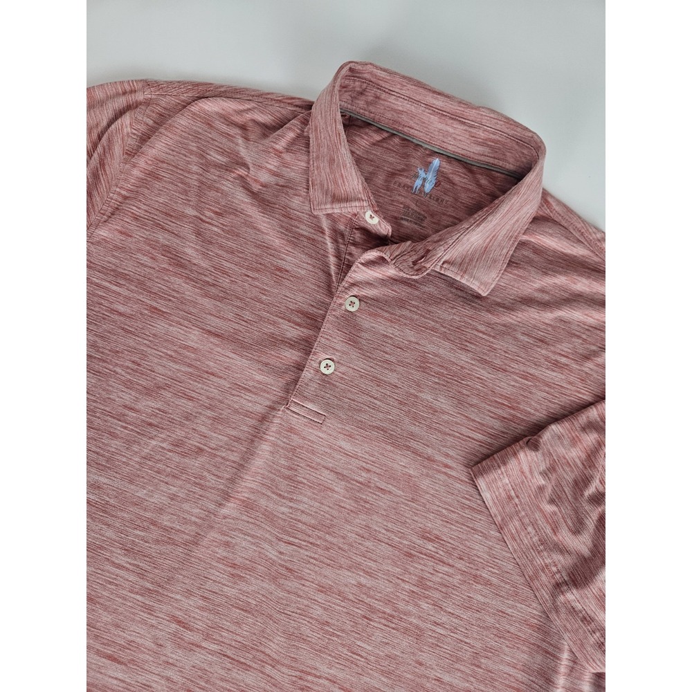 Johnnie-O Men's Short Sleeve Featherweight Golf Polo Shirt Red Large